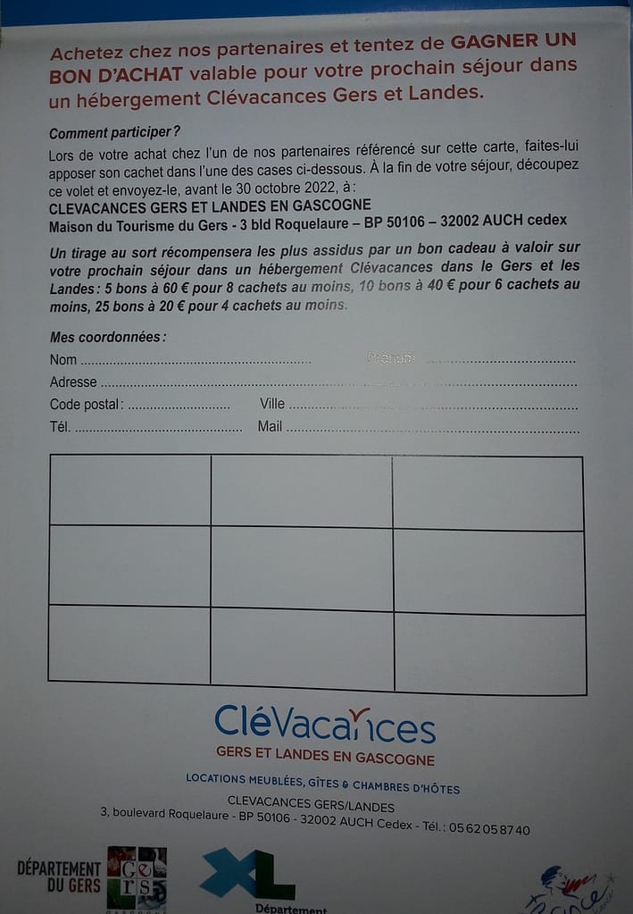 Carte partenaires Clevacances